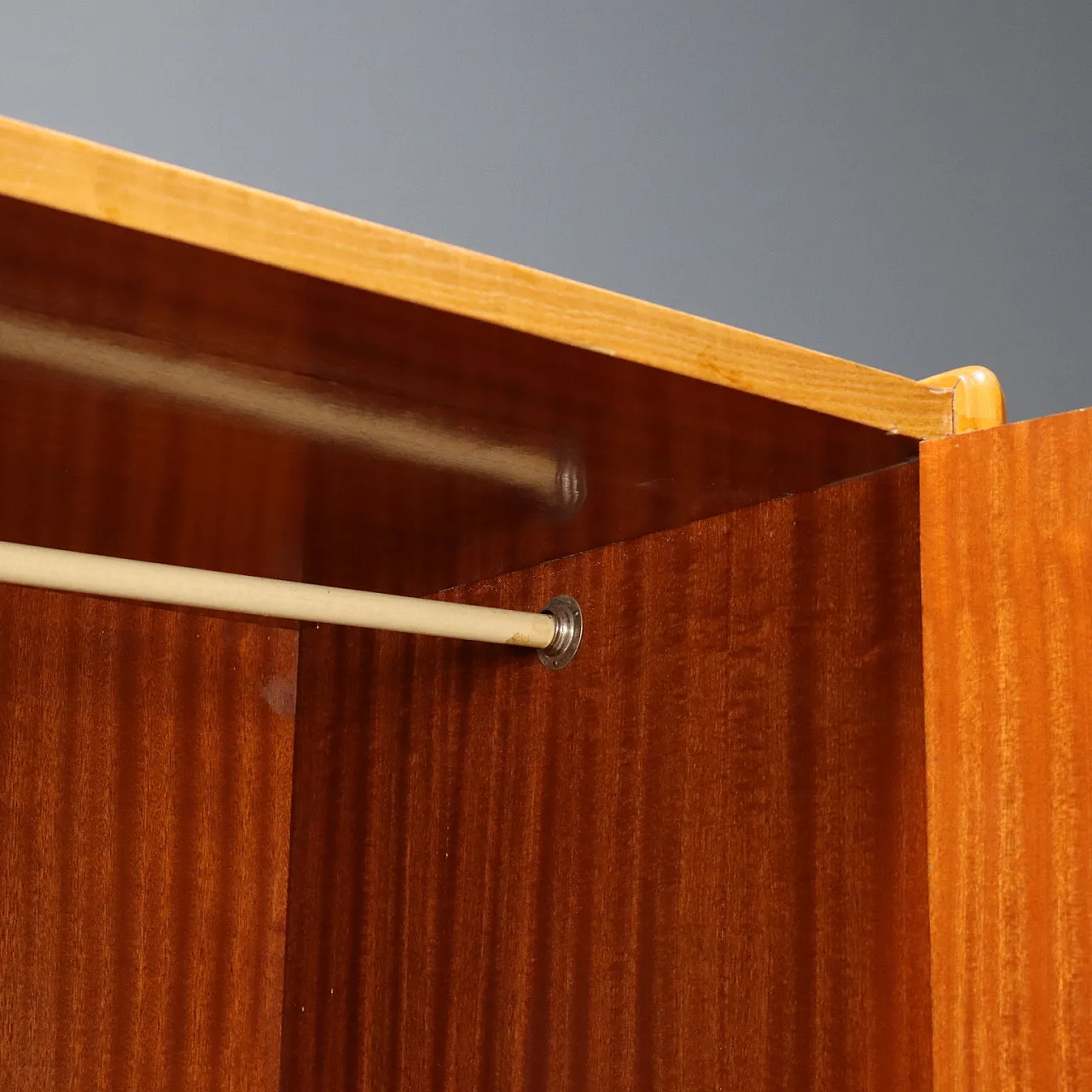 Armadio in metallo, ottone e mogano, '900 4