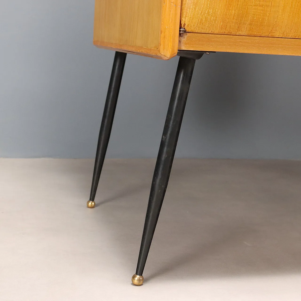 Armadio in metallo, ottone e mogano, '900 9