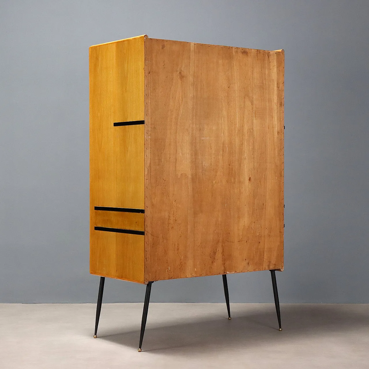 Armadio in metallo, ottone e mogano, '900 10