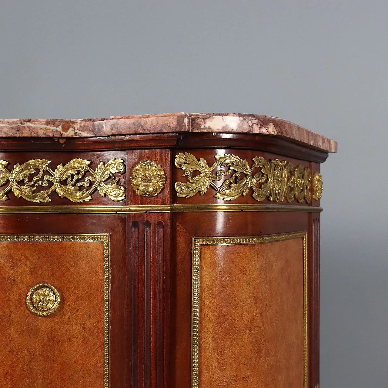 Credenza in stile Luigi XVI in legno e bronzo dorato, '800 6