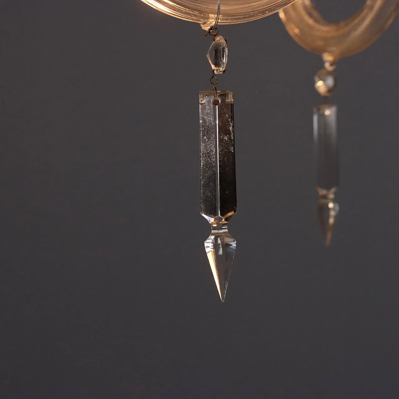 Lampadario veneziano in vetro soffiato di Murano, '800 9