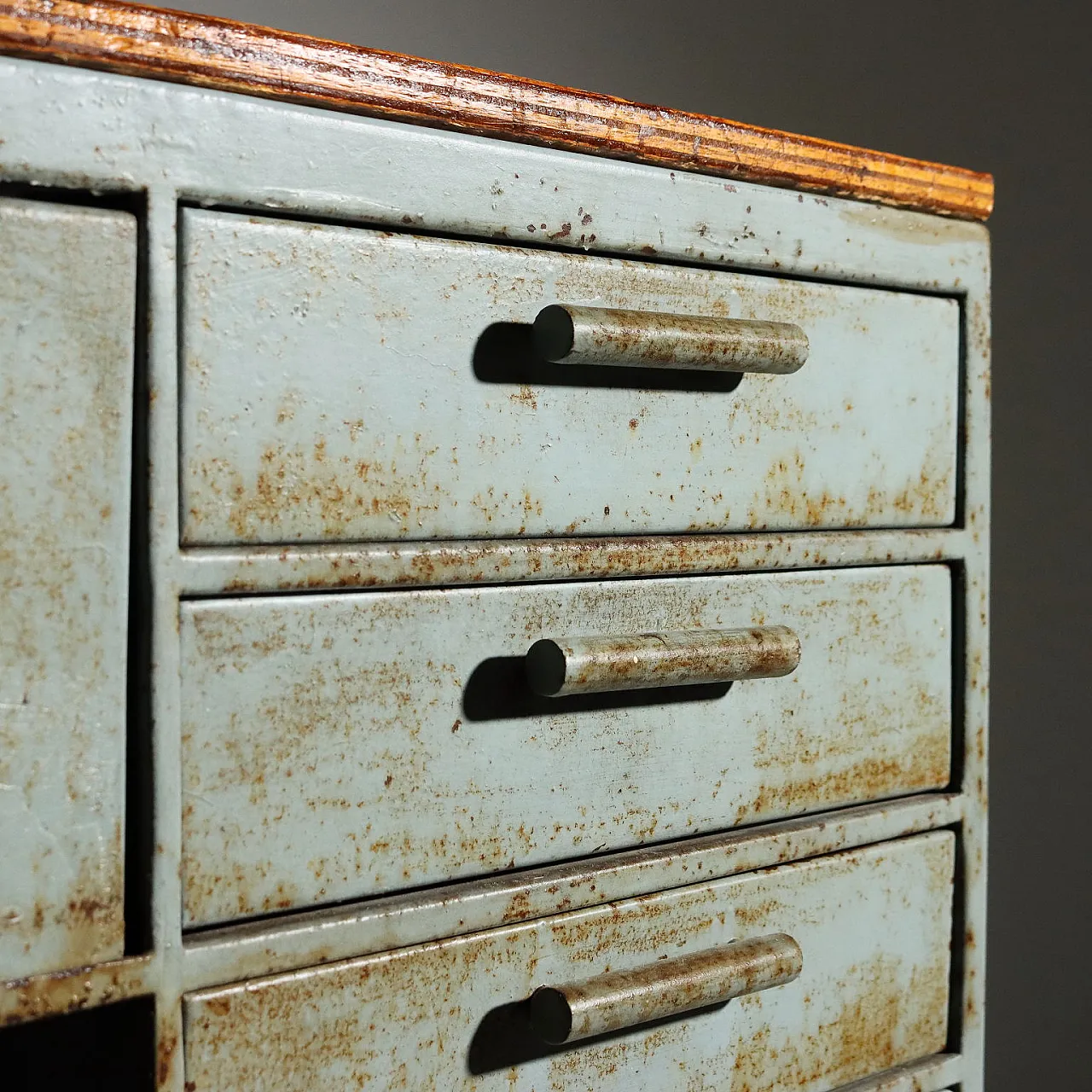 Industrial wardrobe in wood and metal, 1960s 4