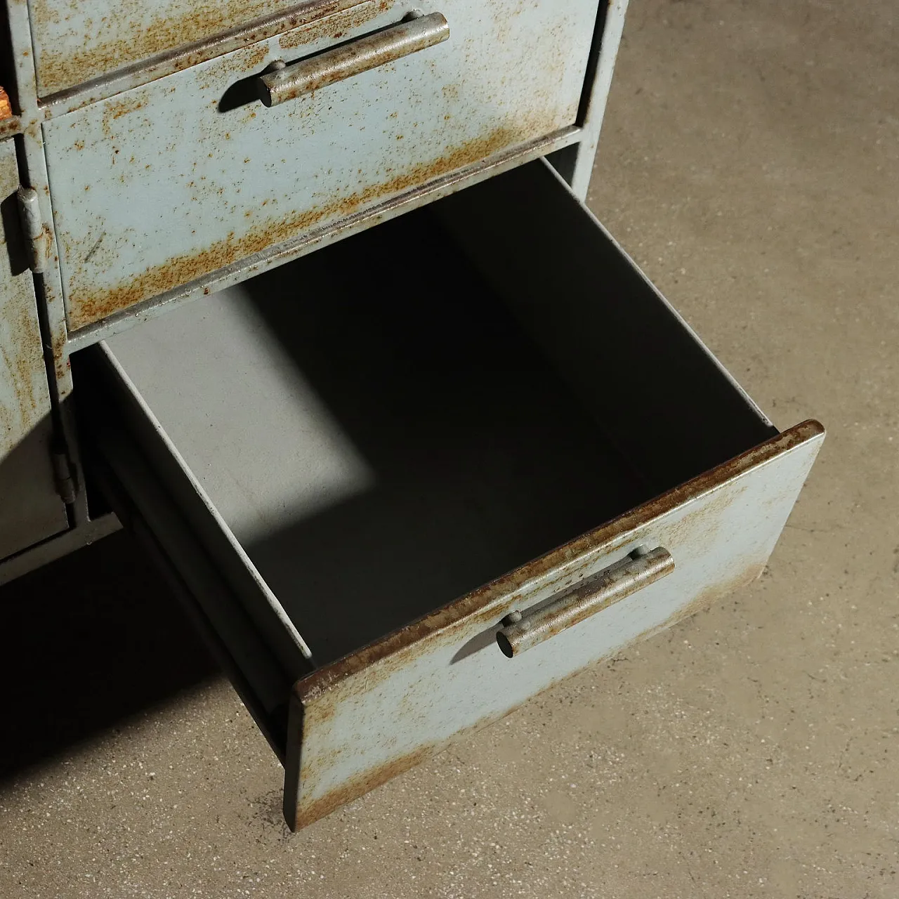 Industrial wardrobe in wood and metal, 1960s 5