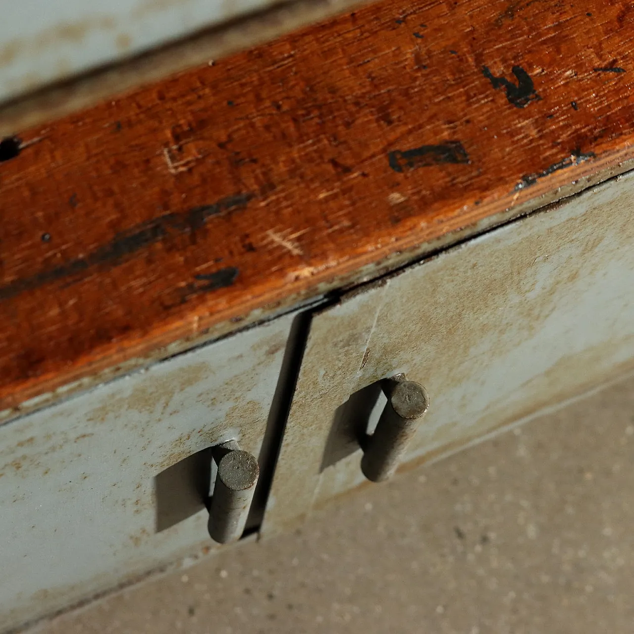 Industrial wardrobe in wood and metal, 1960s 8