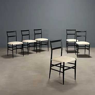 6 sedie 699 Superleggera di Gio Ponti per Cassina, '900