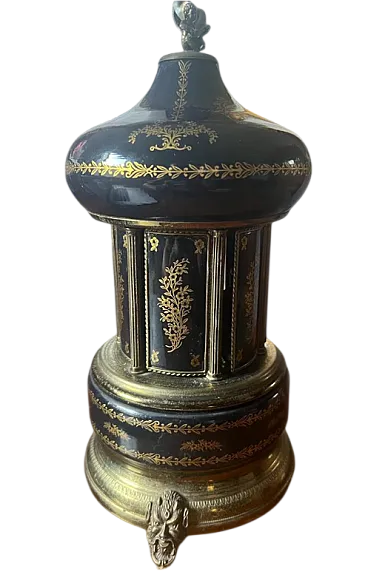 Tobacco box with Swiss movement, 1960s