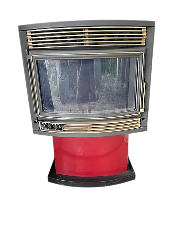 Cast iron pellet stove, 1990s