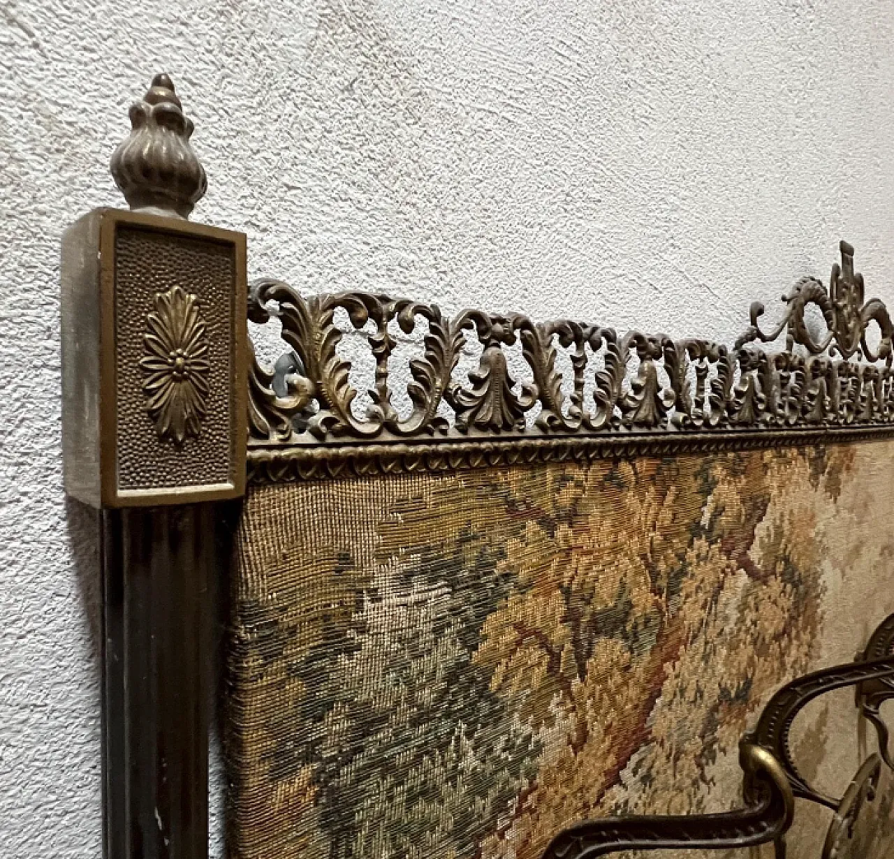 Aubusson style wall tapestry with integrated coat hooks, 1960s 5