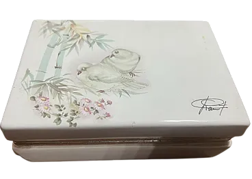 Decorated porcelain music box, 1990s