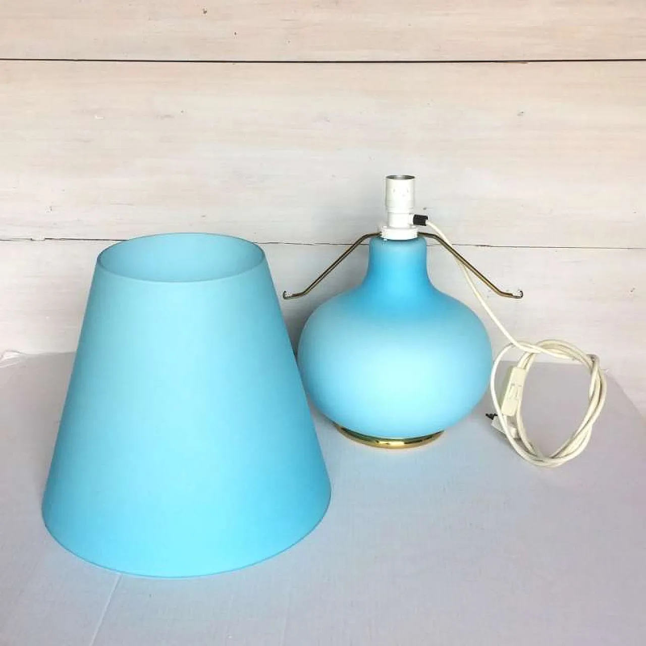 Lampada da tavolo di ITRE in vetro di Murano, anni '80 5