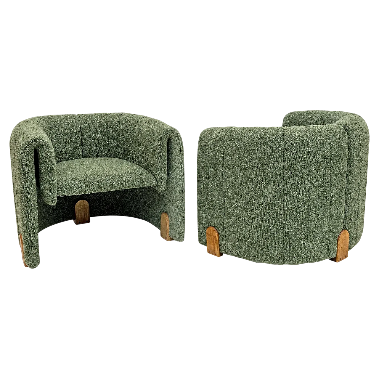 Pair of bouclè armchairs, 2000s 13
