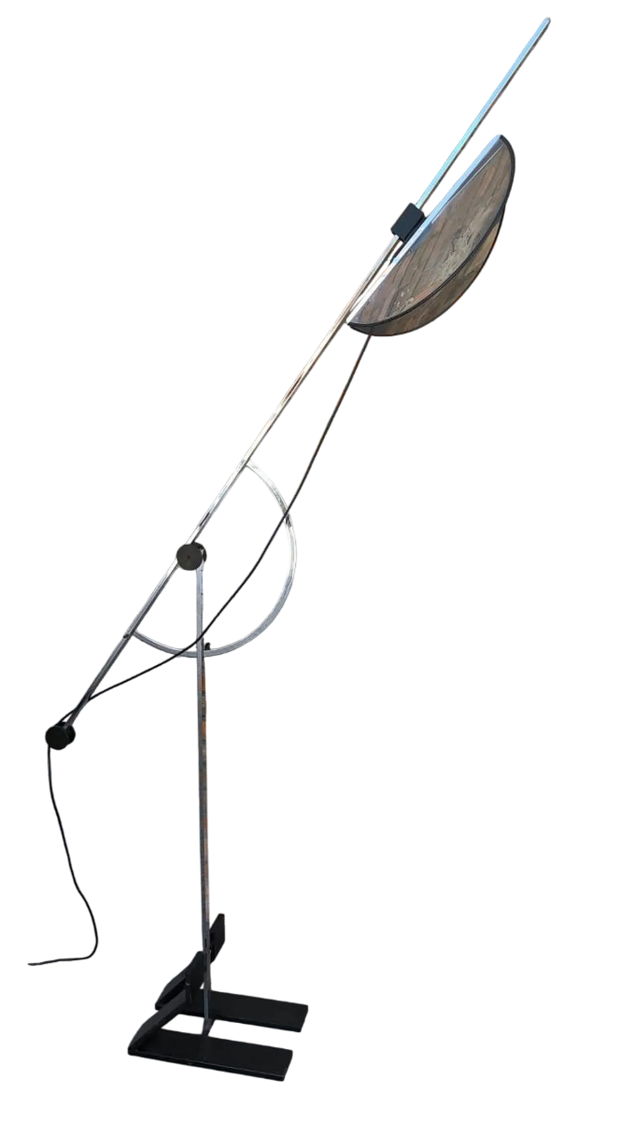 Lampada da terra Compass regolabile in acciaio, anni '70 17