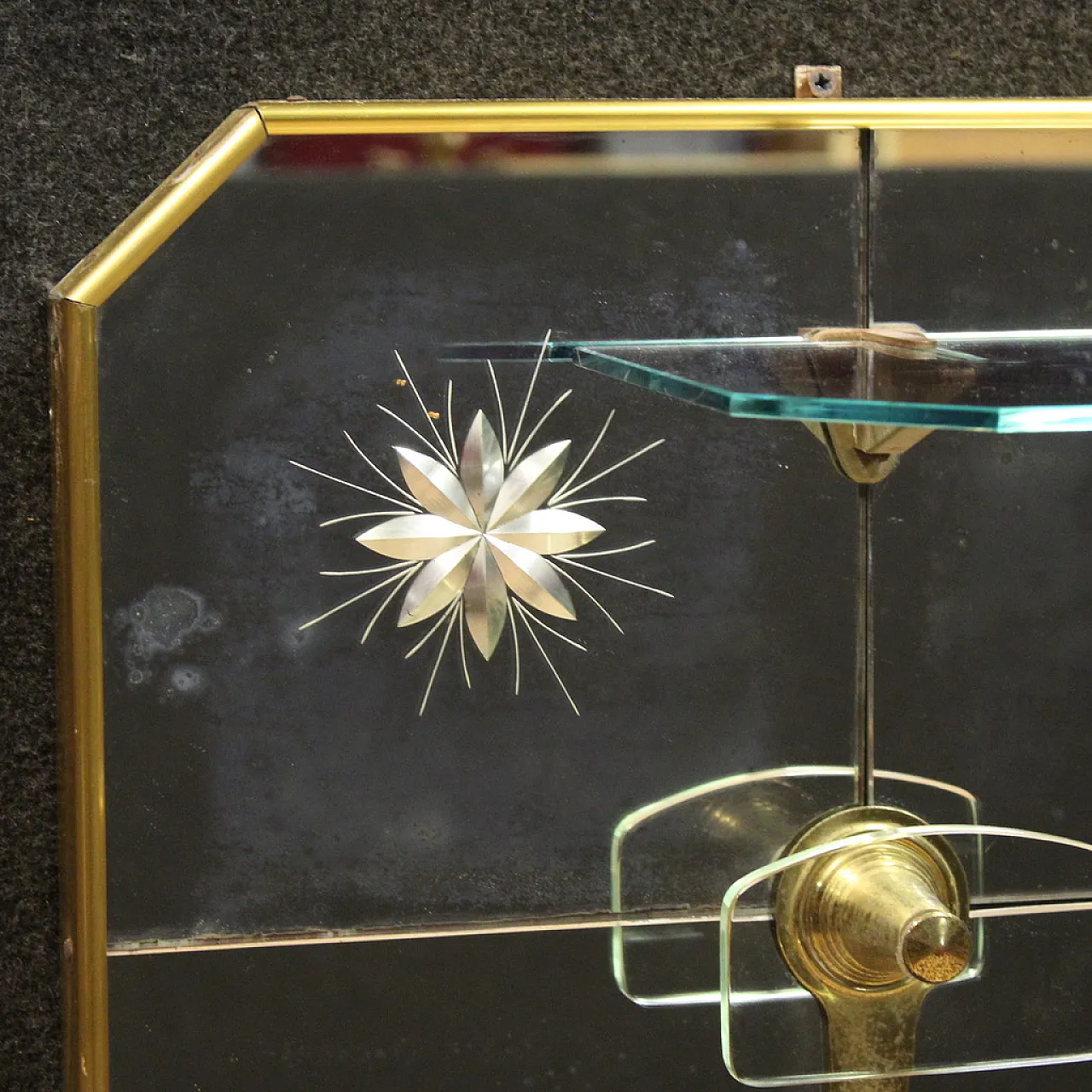 Italian mirrored coat rack, Mid 20th century 1