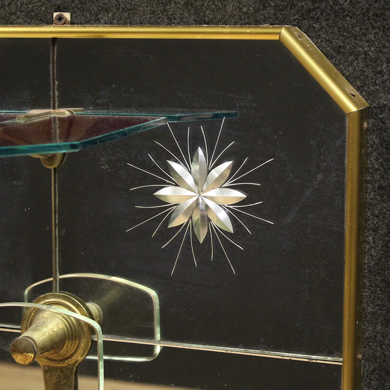 Italian mirrored coat rack, Mid 20th century 9