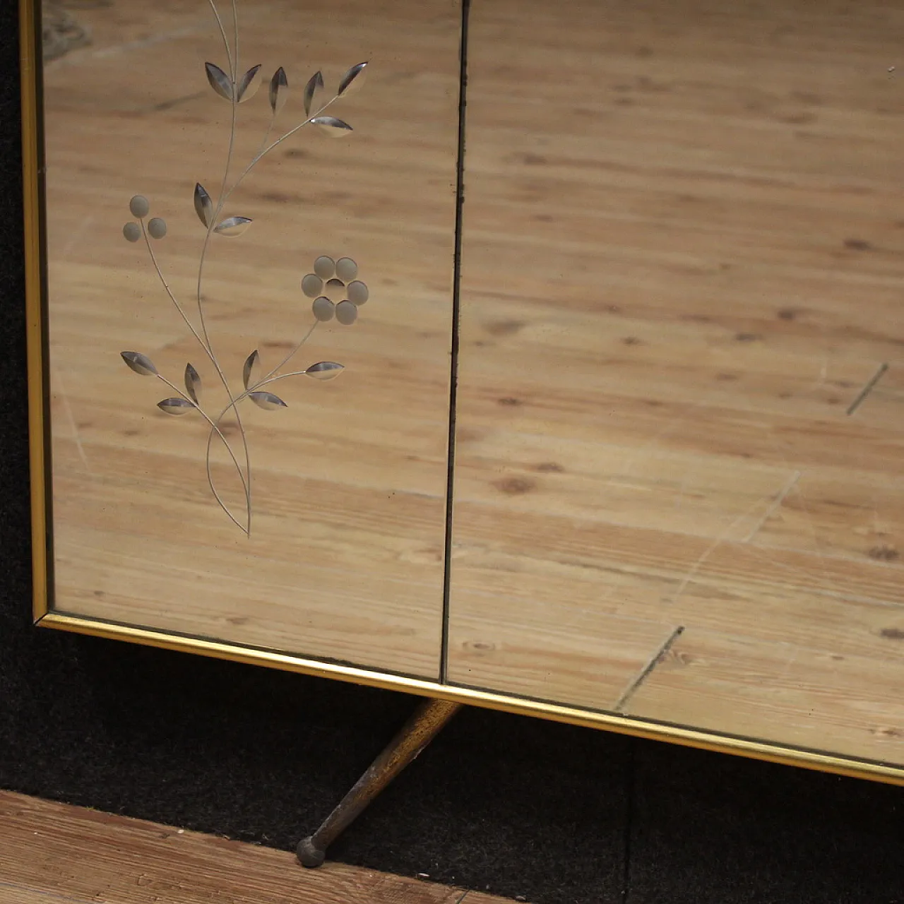 Italian mirrored coat rack, Mid 20th century 10