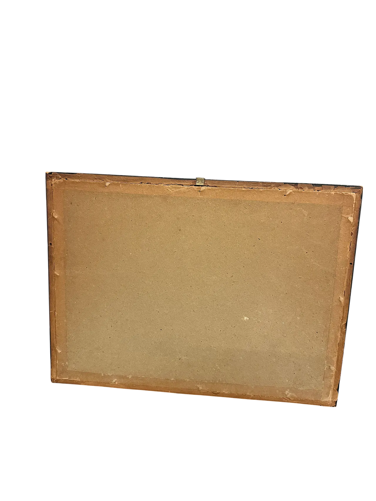 Dipinto materico paesaggio case moderno, anni '60 8