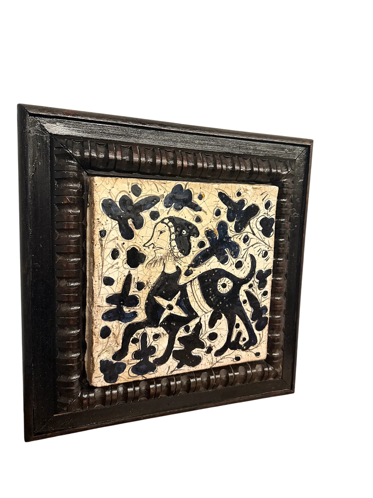 Mattonella maiolica dipinta a zaffera, '900 9