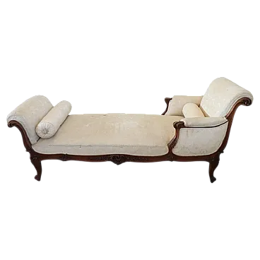 Chaise Longue Luigi XV in legno intagliato, fine '800
