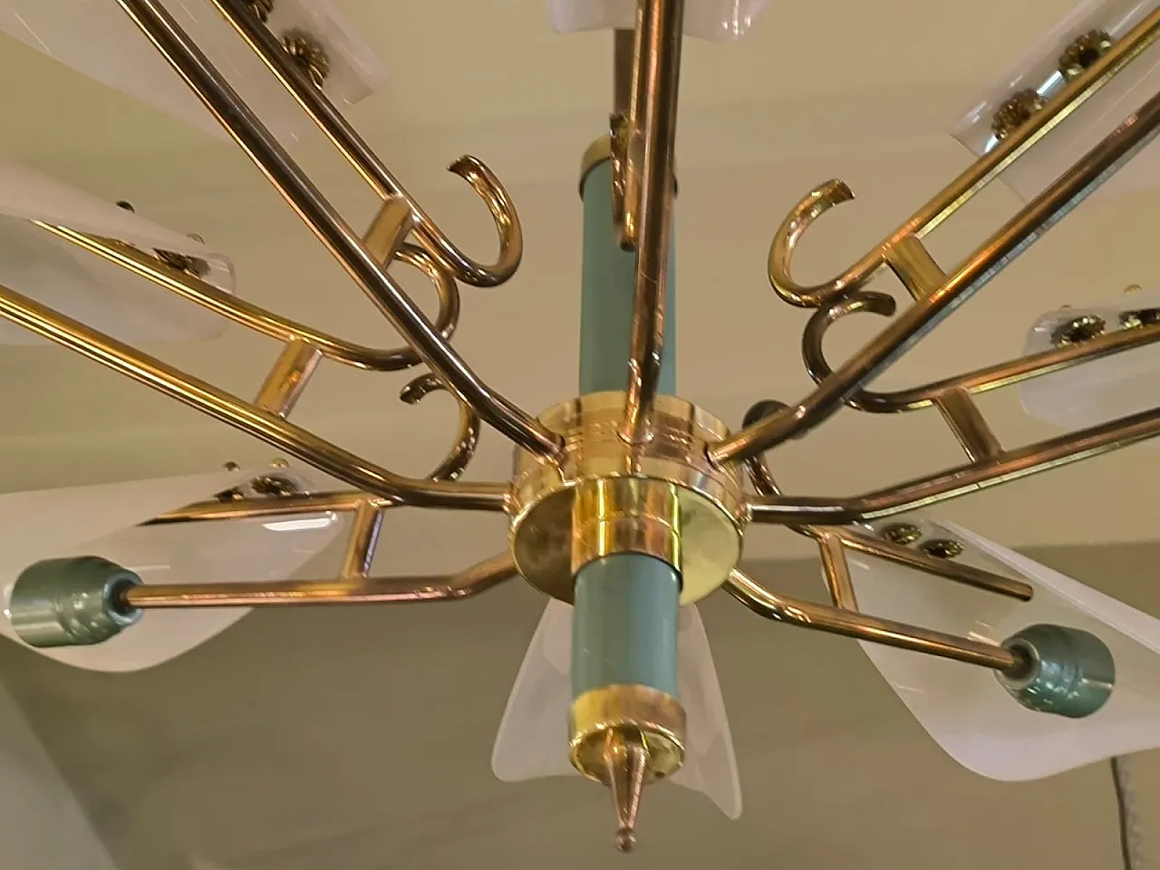 Lampadario Sputnik in vetro, anni '60 3