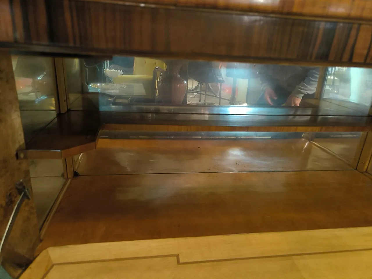 Cornelio Ferrandi, mobile bar intarsiato a mano, anni '60 9