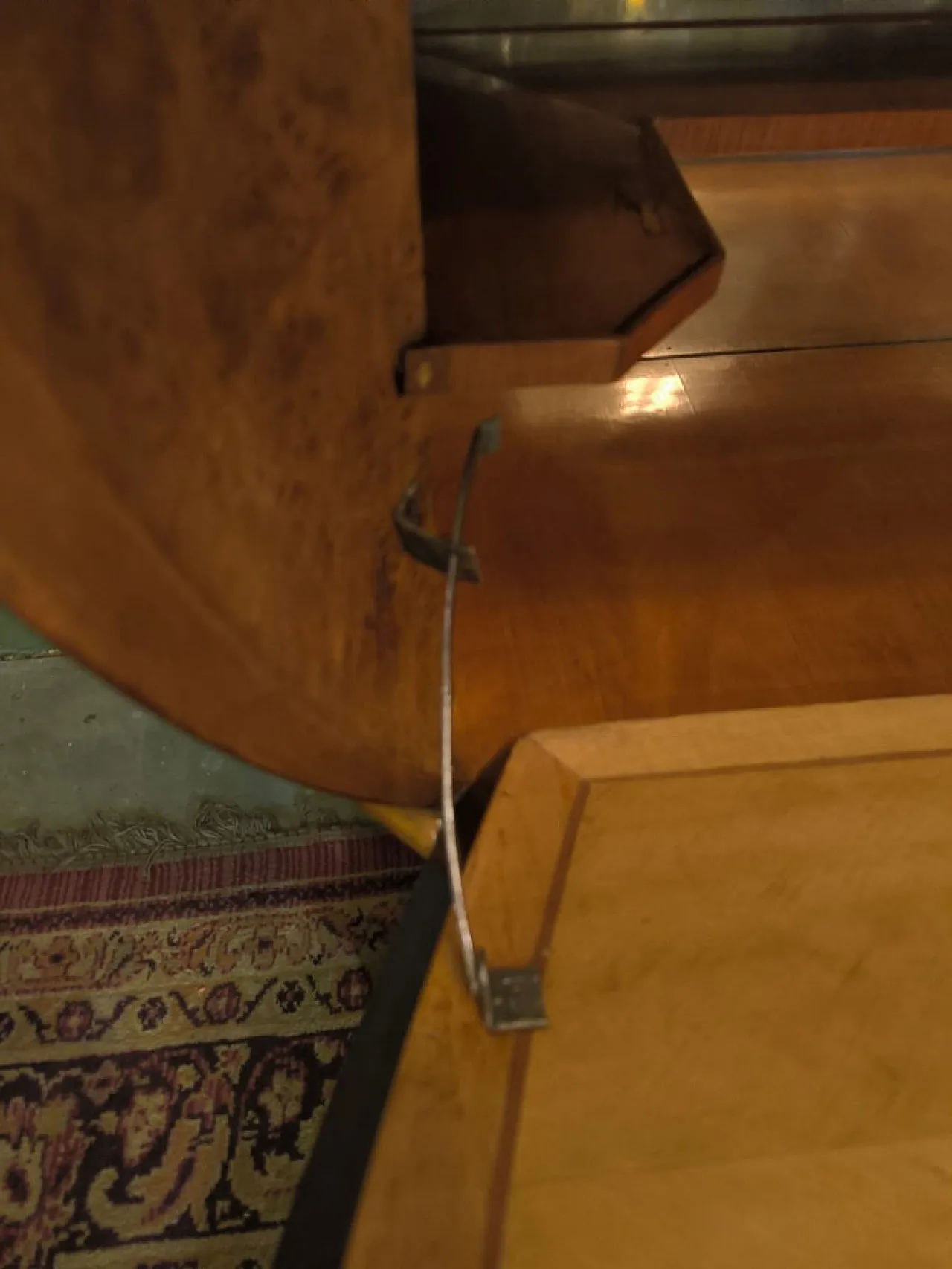 Cornelio Ferrandi, mobile bar intarsiato a mano, anni '60 12