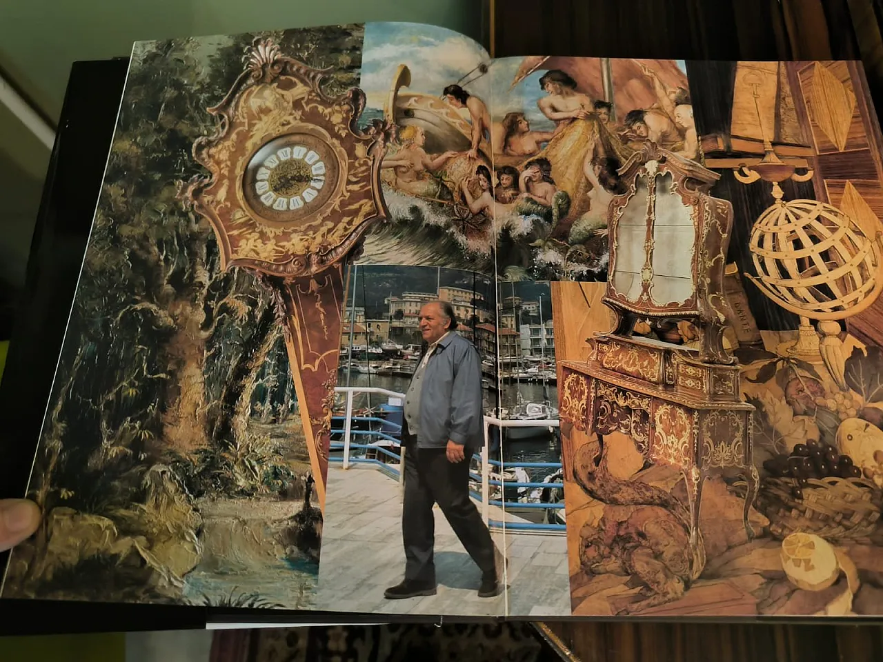 Cornelio Ferrandi, mobile bar intarsiato a mano, anni '60 19