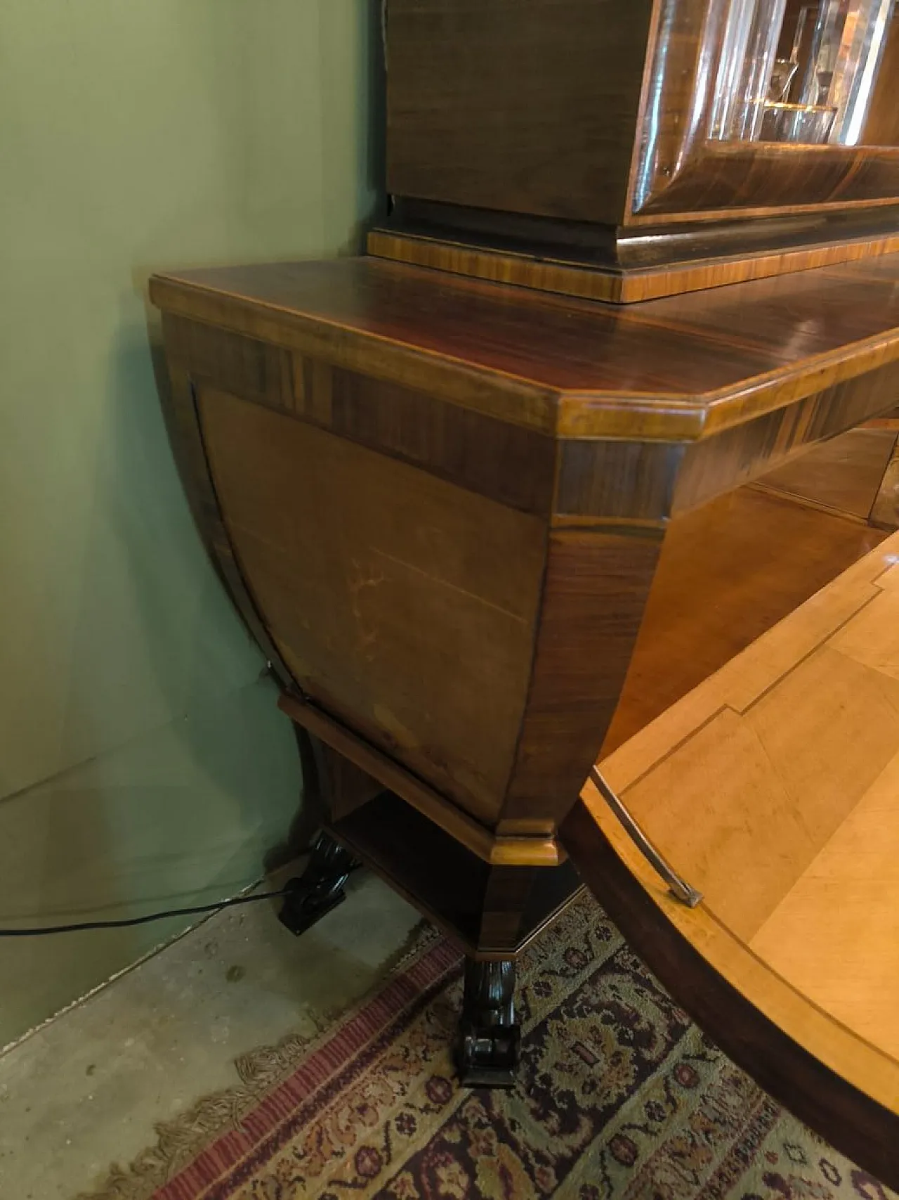 Cornelio Ferrandi, mobile bar intarsiato a mano, anni '60 21