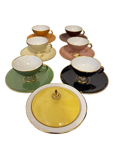 Servizio te' e caffe' ceramica stile Art Deco anni '50