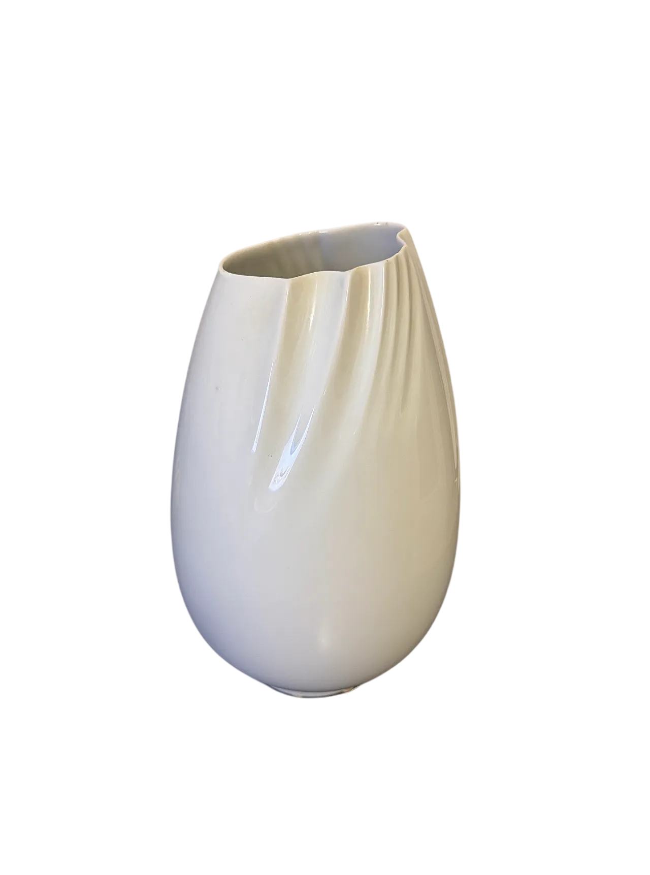 Vaso Furstenberg in porcellana bianca, 80s 6