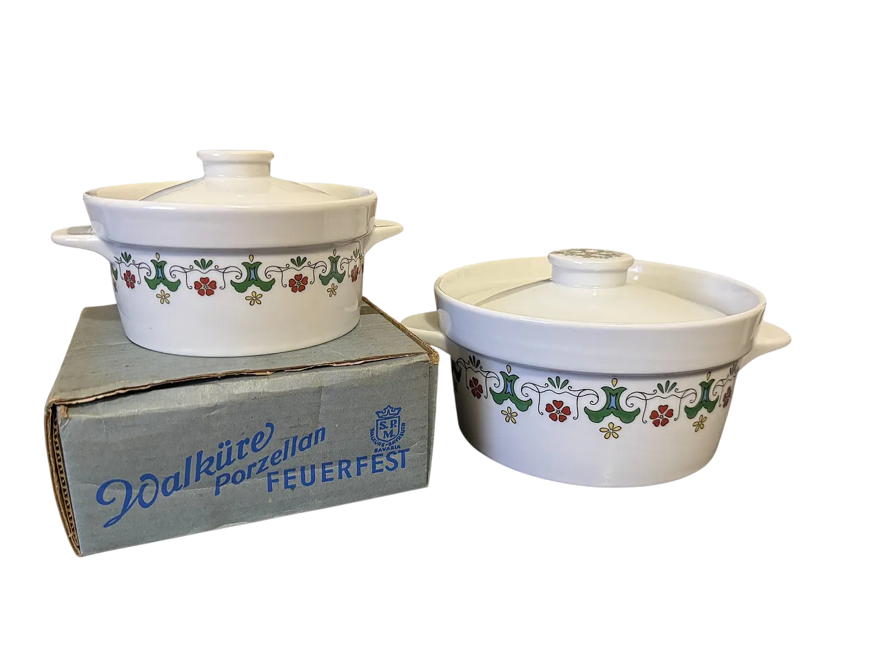 Coppia di casseruole in porcellana tedesca Walküre, anni '70 7
