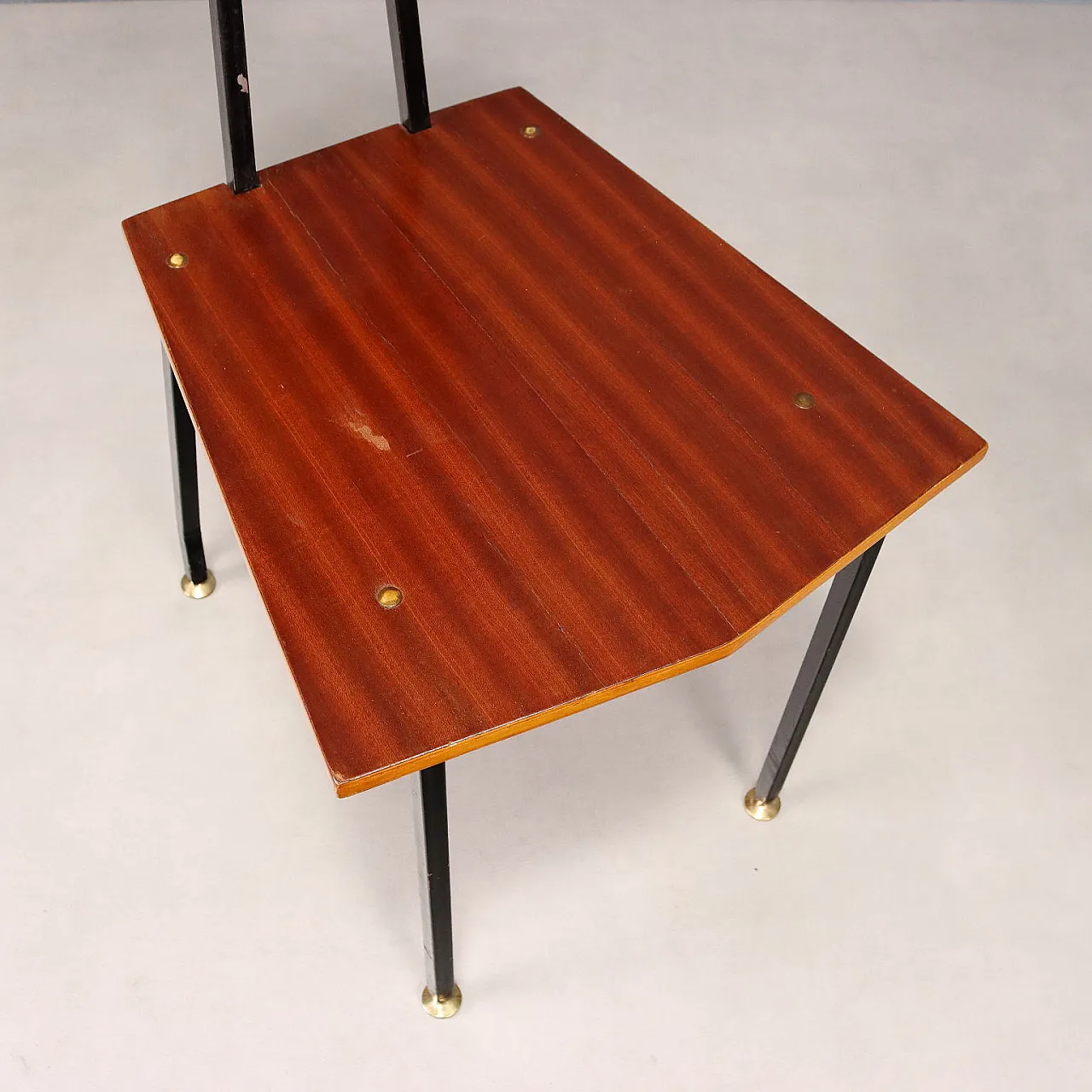 Sedia in metallo laccato con seduta e schienale in multistrato, '900 7