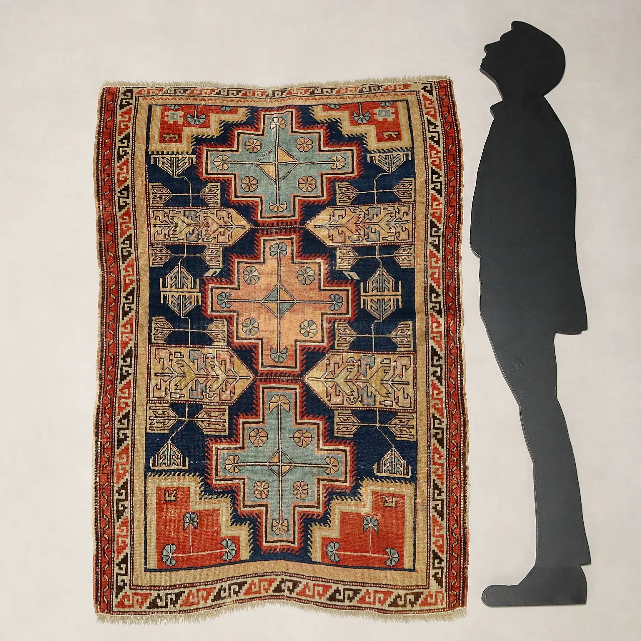 Kazak wool rug, fine knot, handmade, 20th century 2