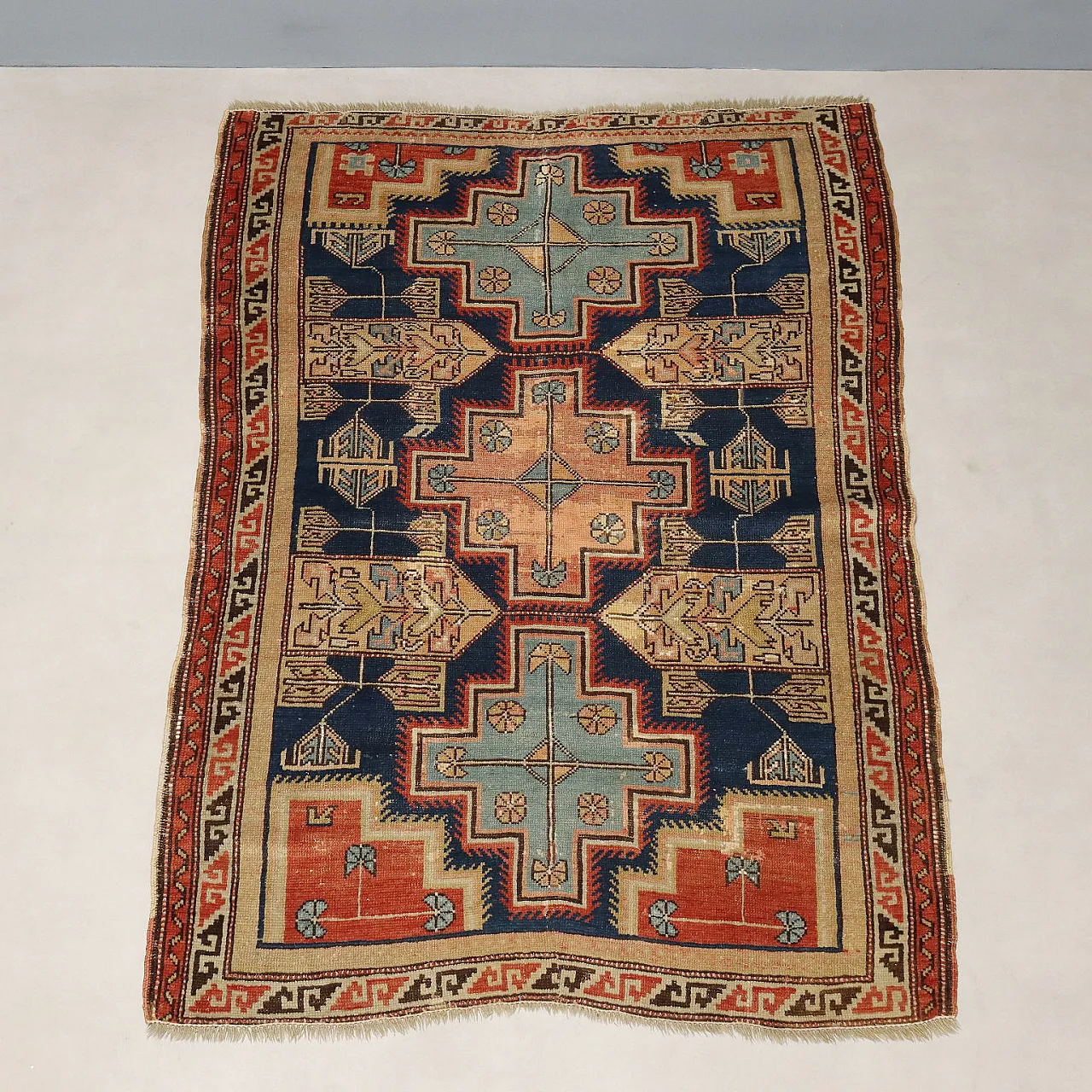 Kazak wool rug, fine knot, handmade, 20th century 3