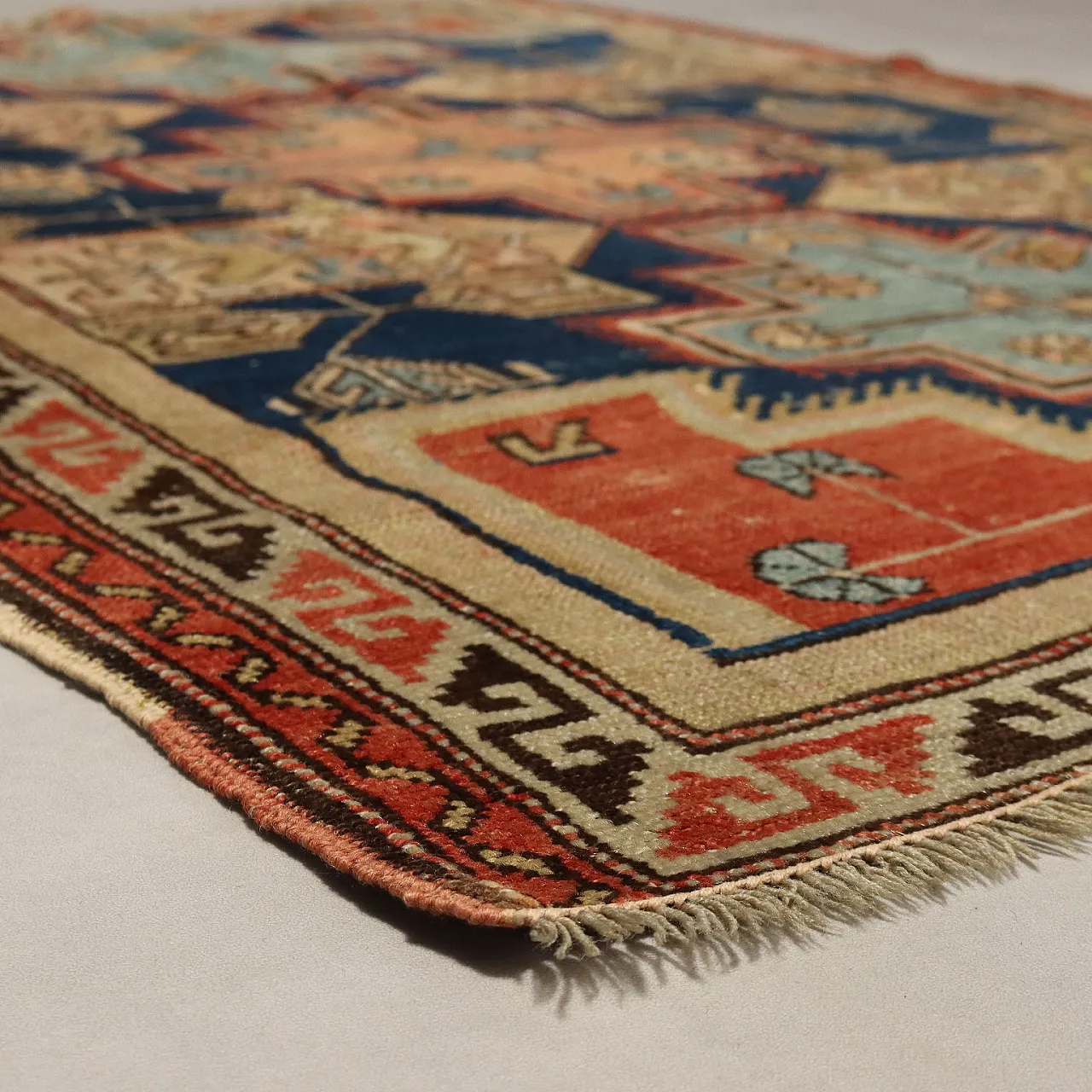 Kazak wool rug, fine knot, handmade, 20th century 4