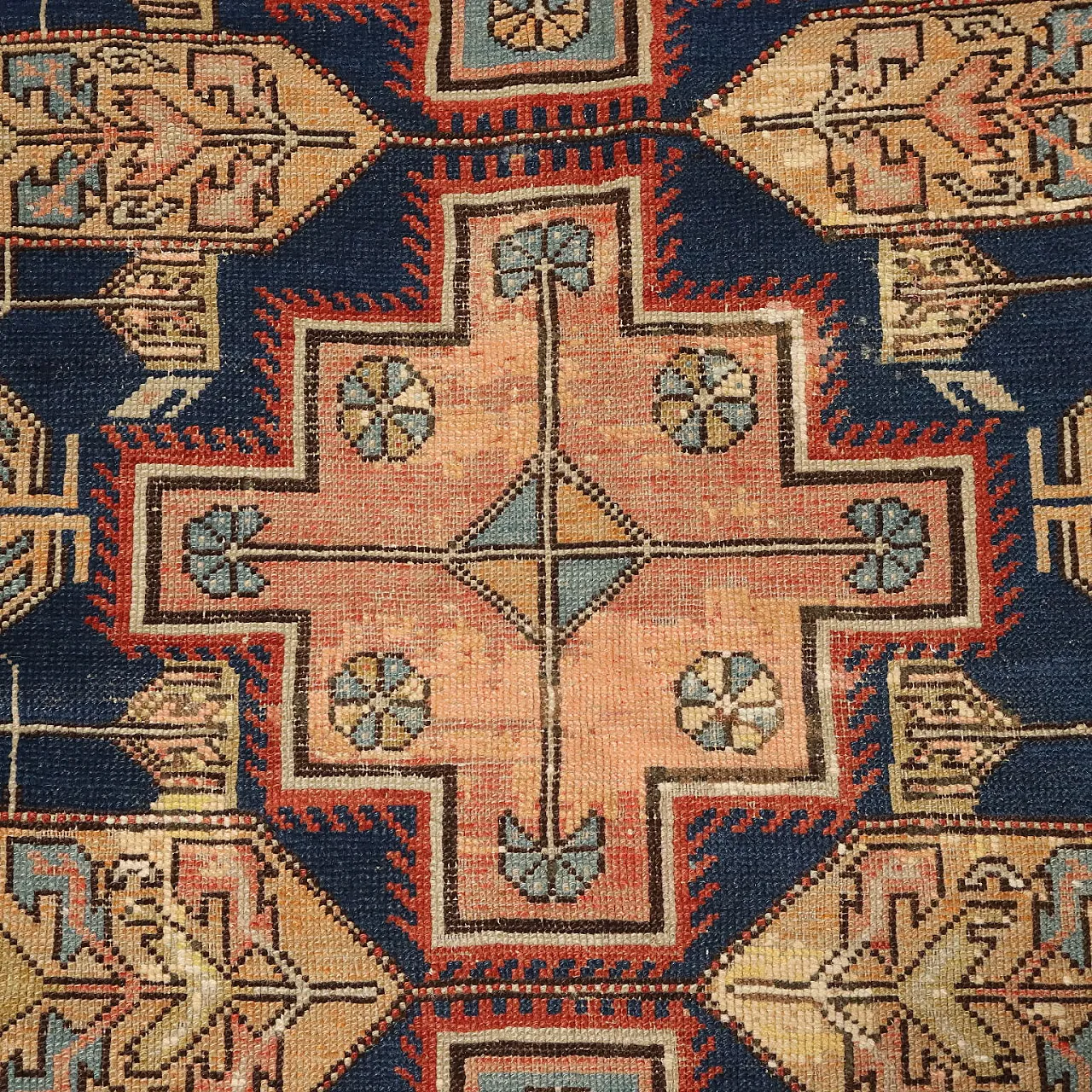 Kazak wool rug, fine knot, handmade, 20th century 5