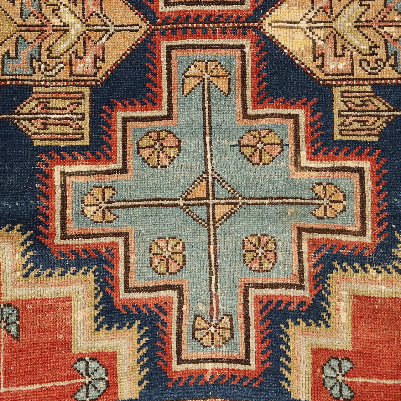 Kazak wool rug, fine knot, handmade, 20th century 6