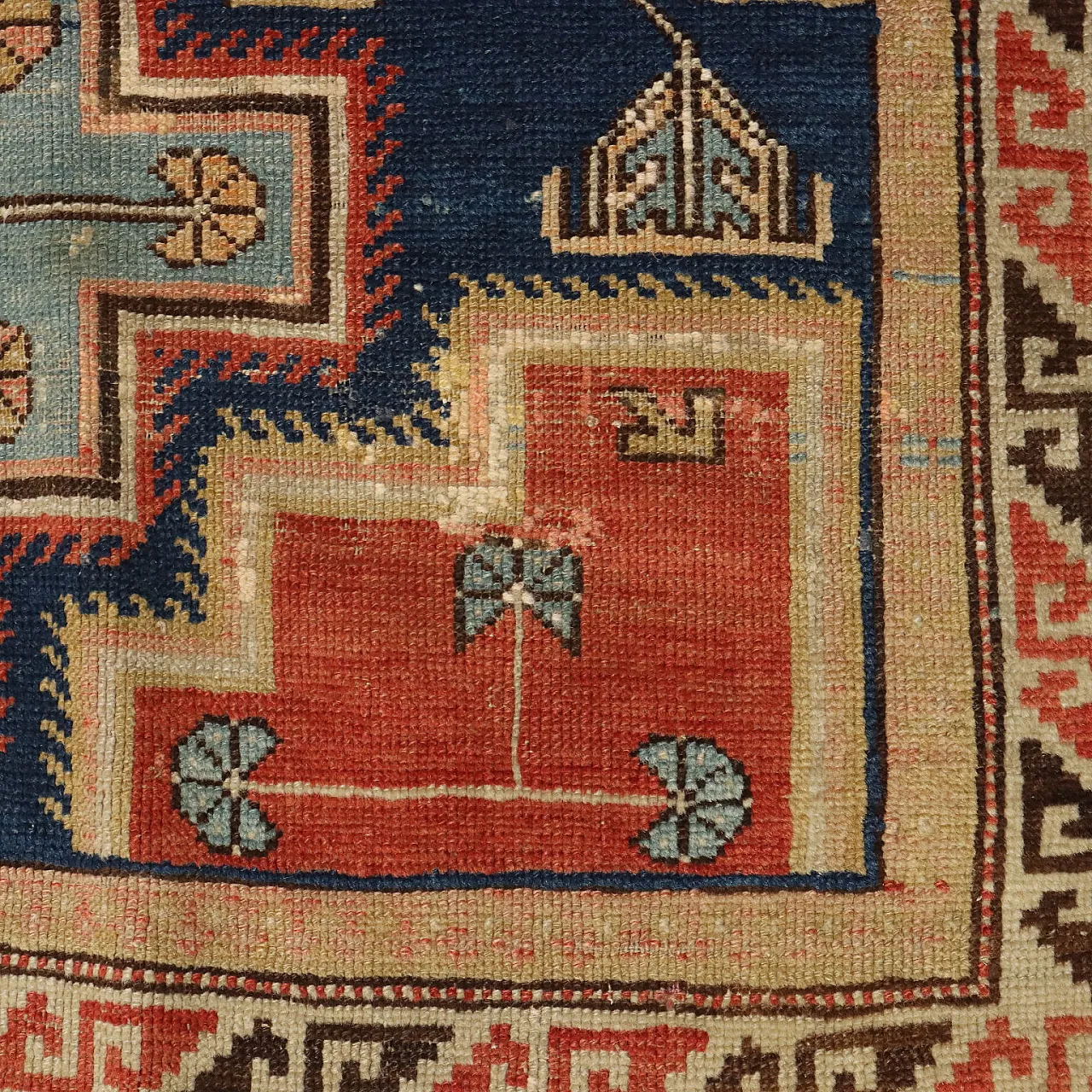 Kazak wool rug, fine knot, handmade, 20th century 7