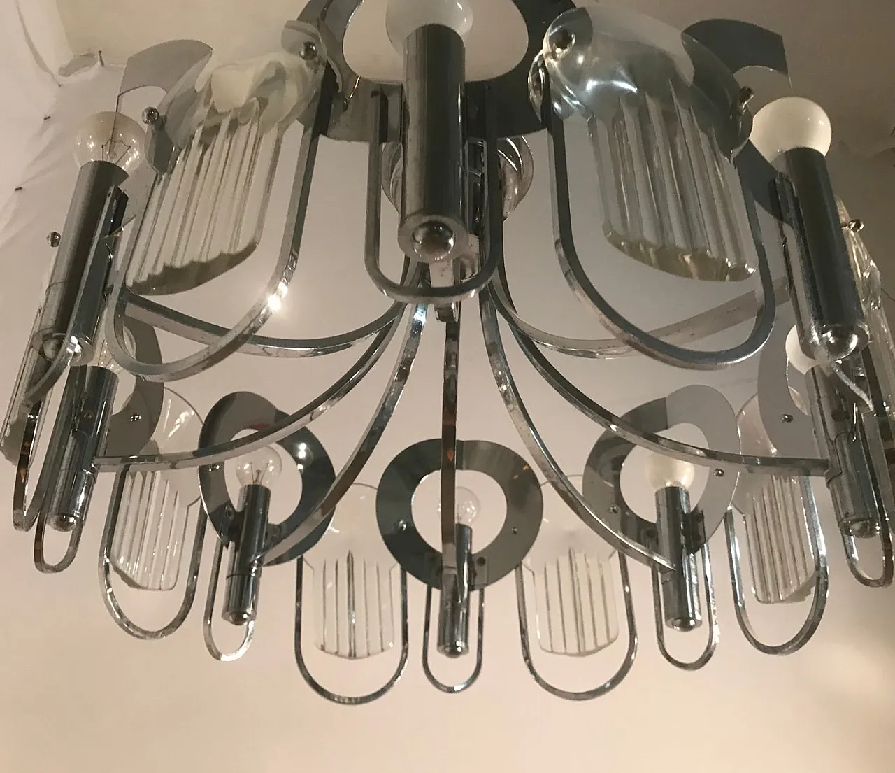 Lampadario Mid-Century di Gaetano Sciolari, anni '70 4