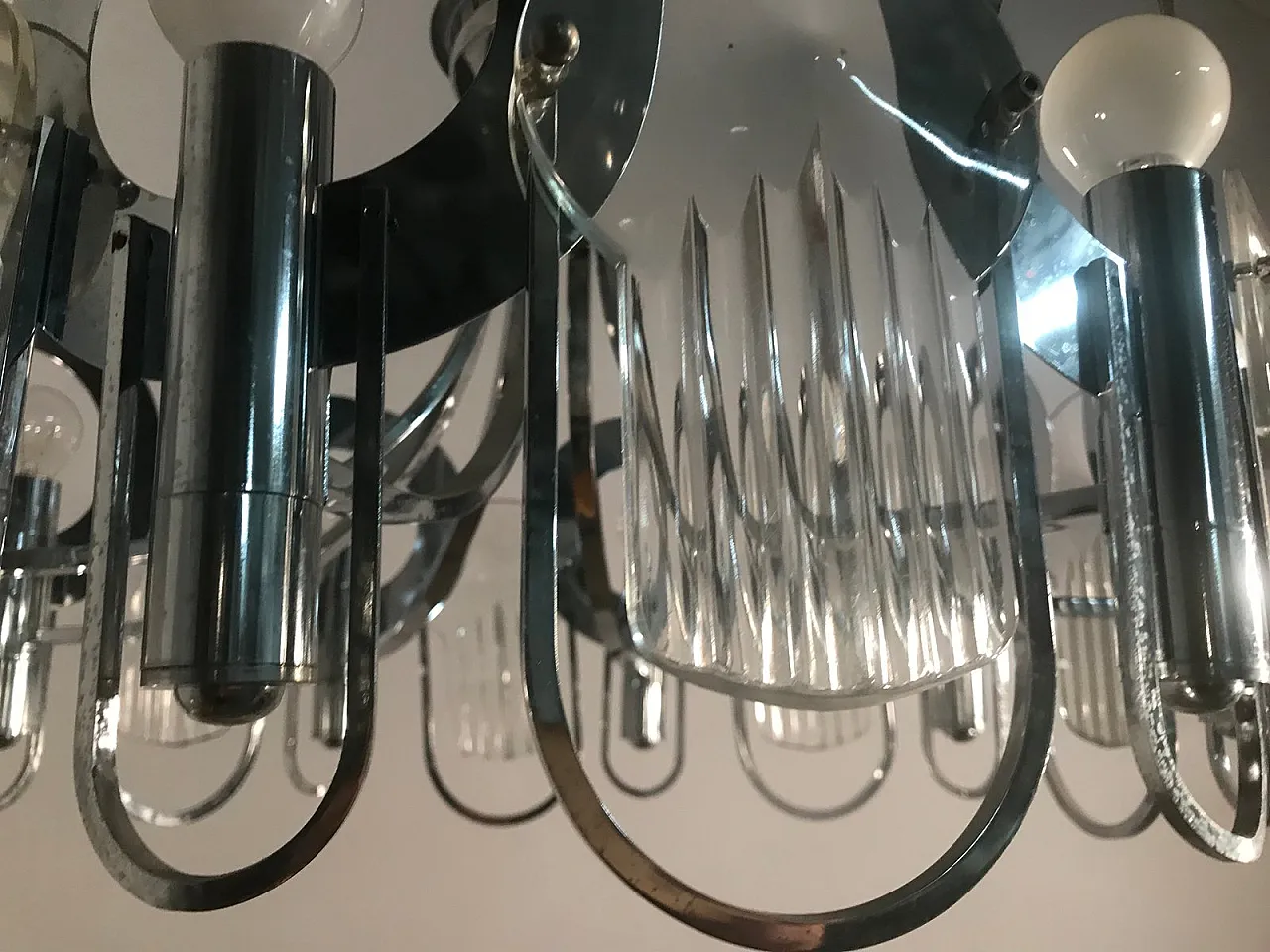 Lampadario Mid-Century di Gaetano Sciolari, anni '70 7