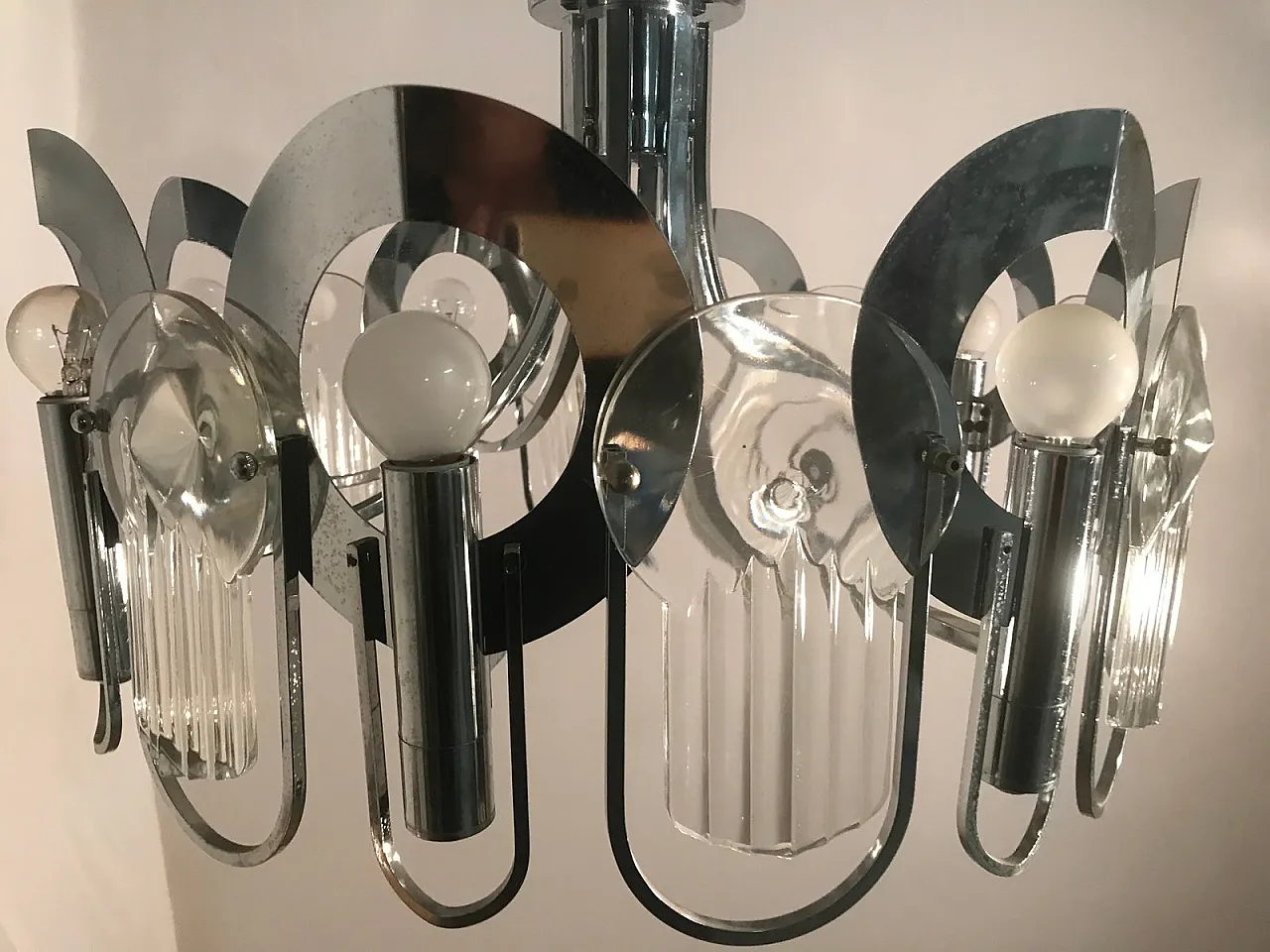 Lampadario Mid-Century di Gaetano Sciolari, anni '70 8