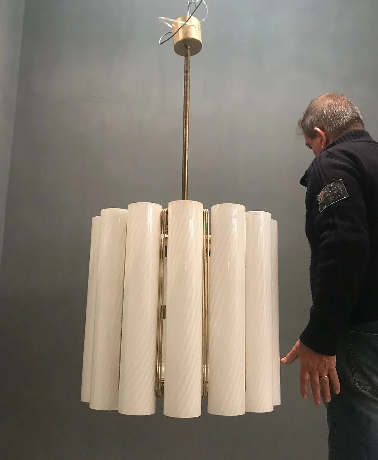 Lampadario in vetro di Murano di Paolo Venini per Murano, anni '60 2