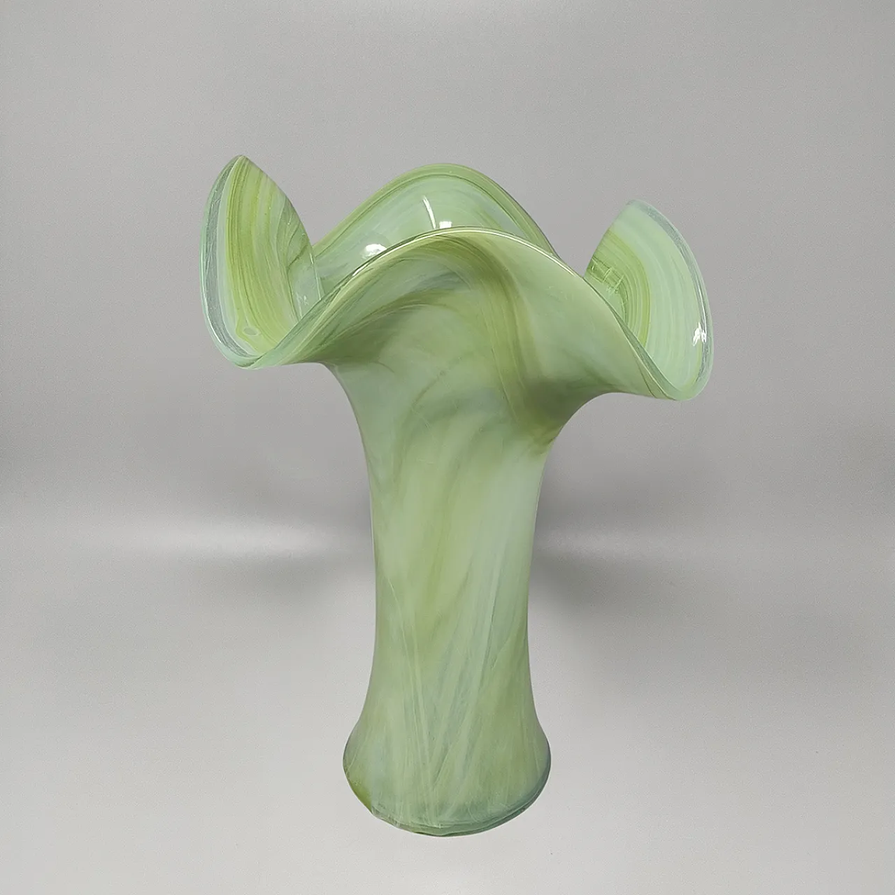 Green vase by Ca Dei Vetrai, 1960s 2
