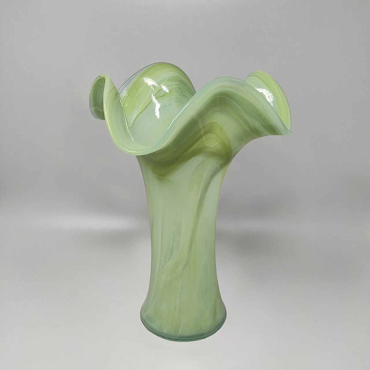 Green vase by Ca Dei Vetrai, 1960s 3