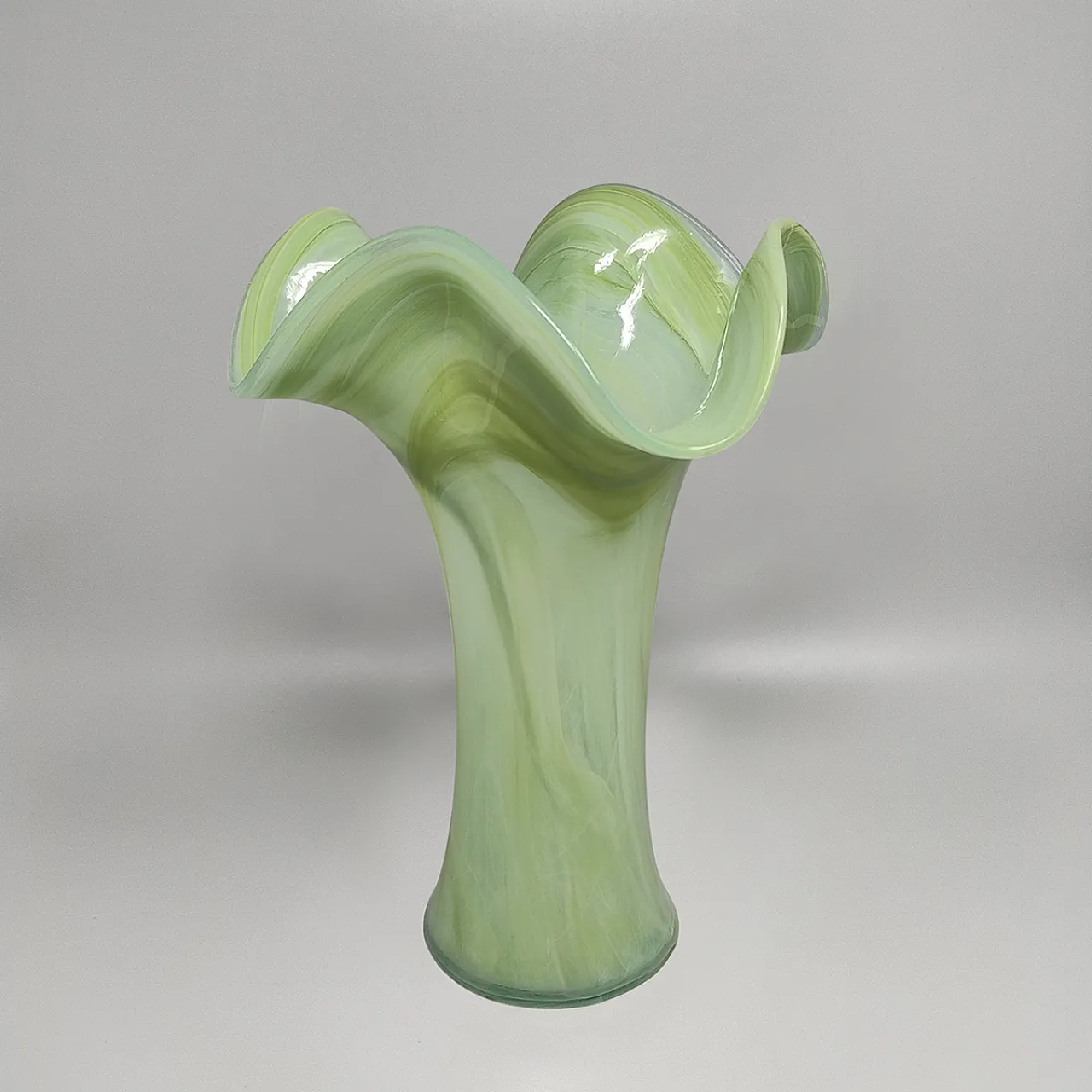 Green vase by Ca Dei Vetrai, 1960s 4