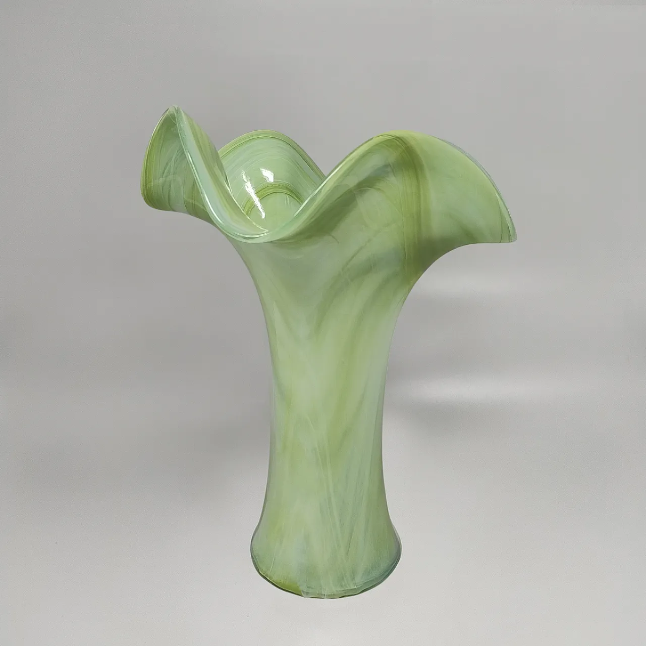 Green vase by Ca Dei Vetrai, 1960s 5