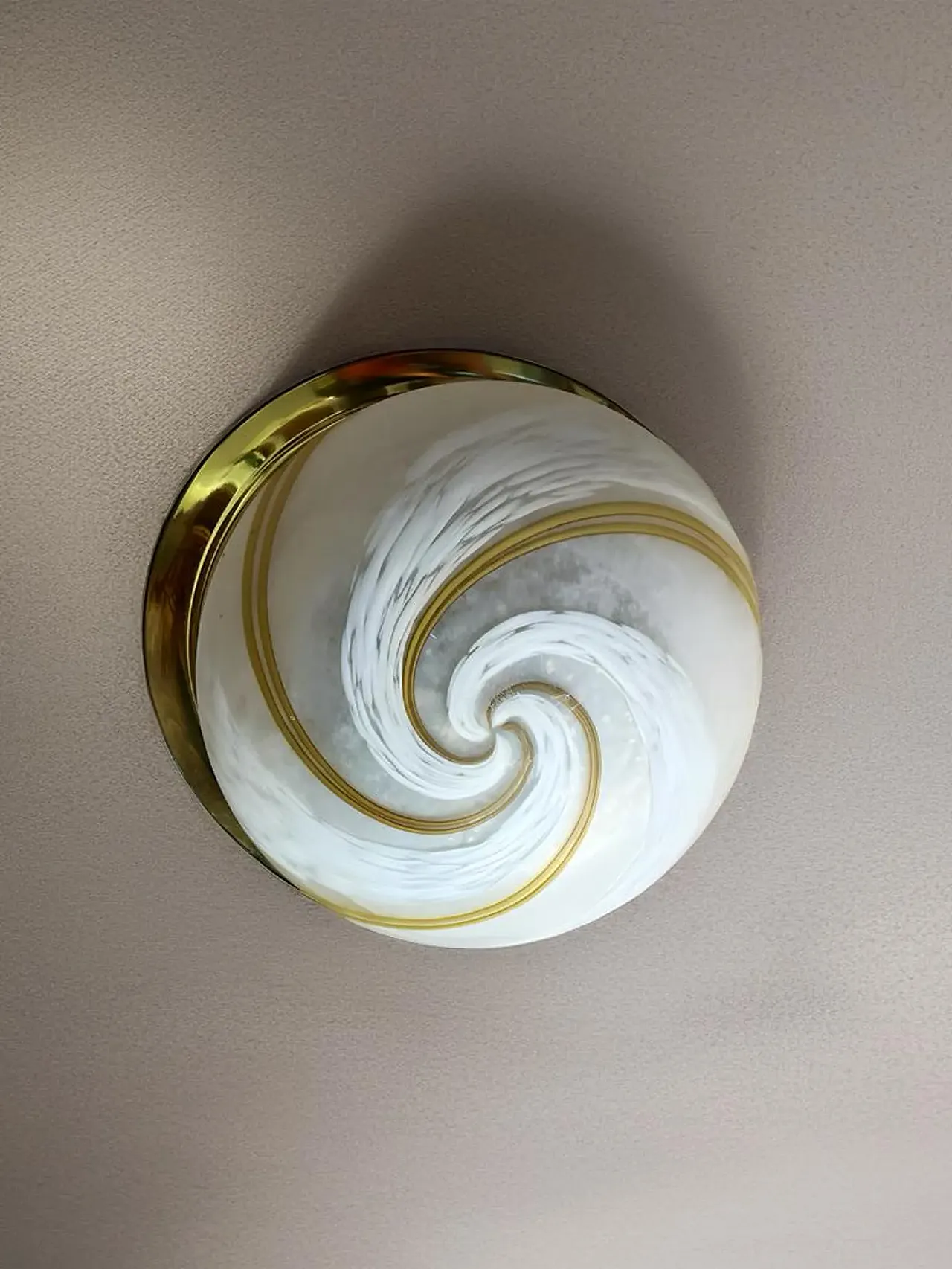 Ceiling light in October with glass globe, 1990s 2