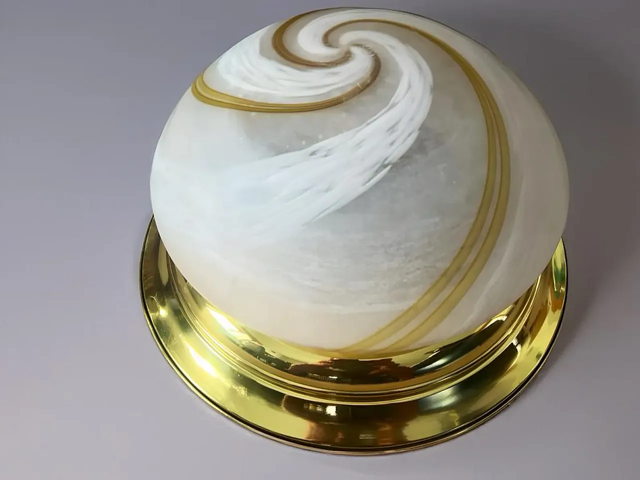 Ceiling light in October with glass globe, 1990s 3