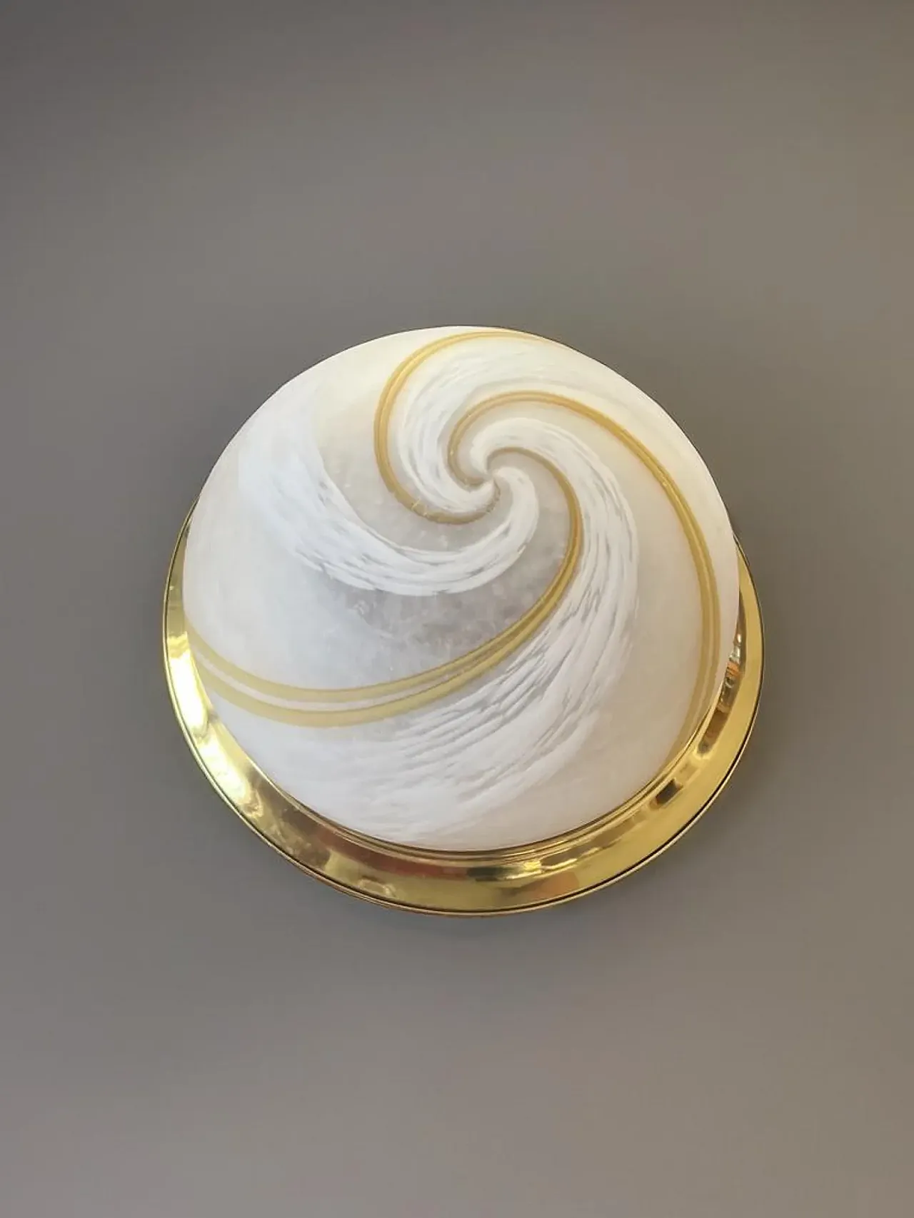 Ceiling light in October with glass globe, 1990s 4