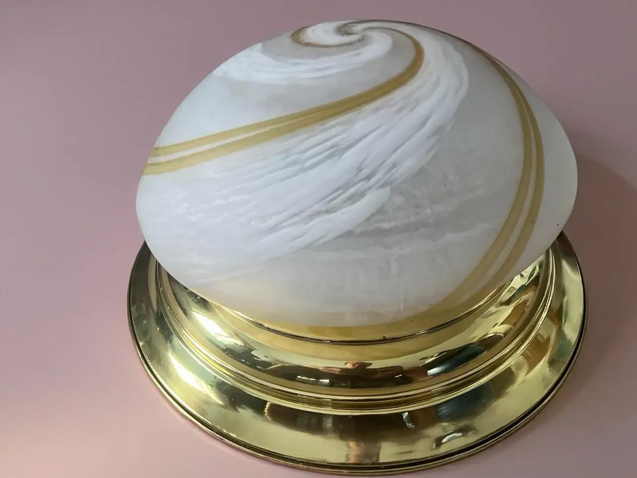 Ceiling light in October with glass globe, 1990s 5