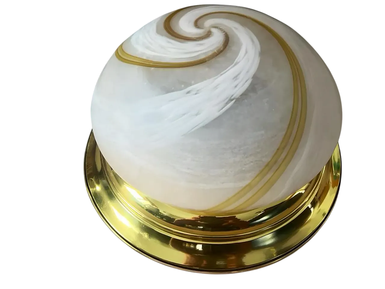 Ceiling light in October with glass globe, 1990s 6